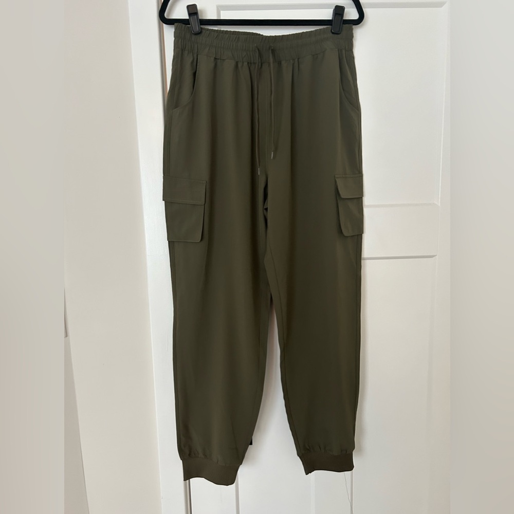 Olive Green Cargo Joggers